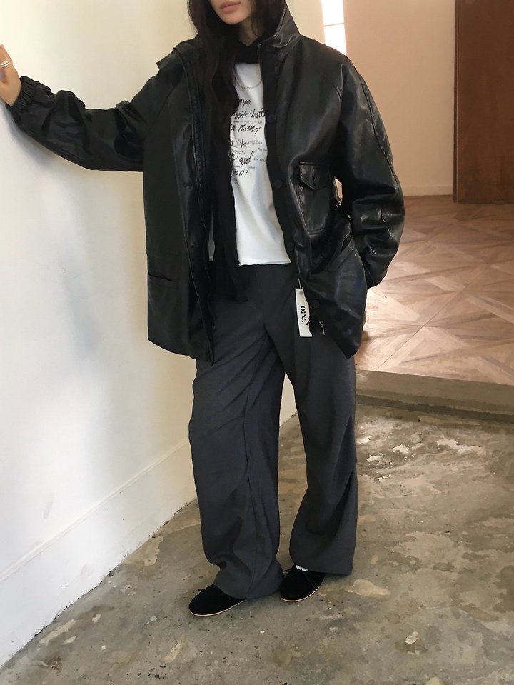 Vintage Leather Field Jacket by Ore for Women - view 6