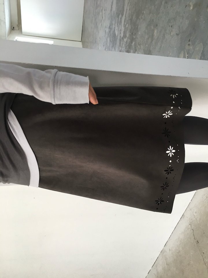 Suede Punching Skirt by Ore for Women - view 4