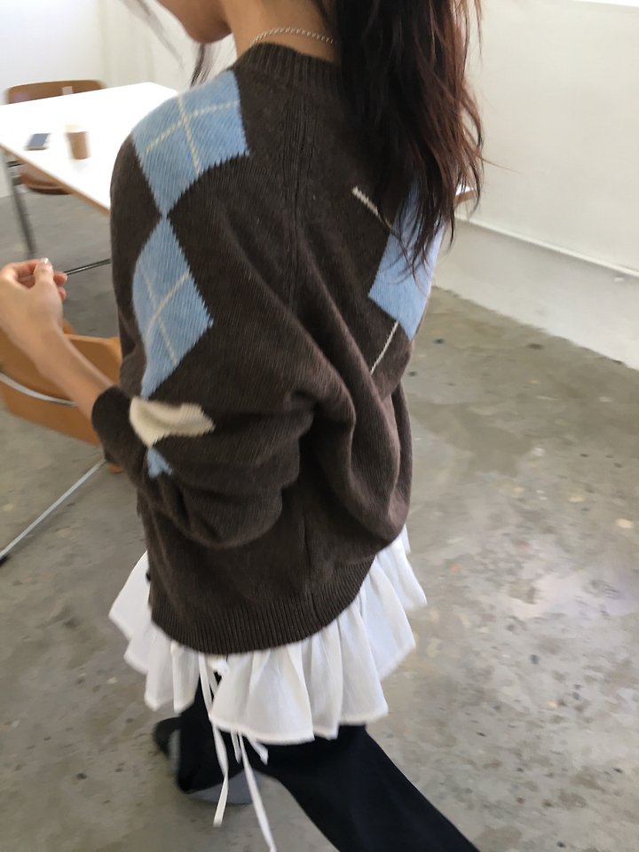Argyle Cardigan by Ore for Women - view 2