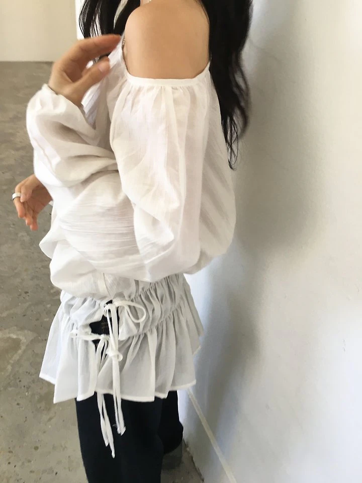 Shirring Off Blouse by Ore for Women - view 11