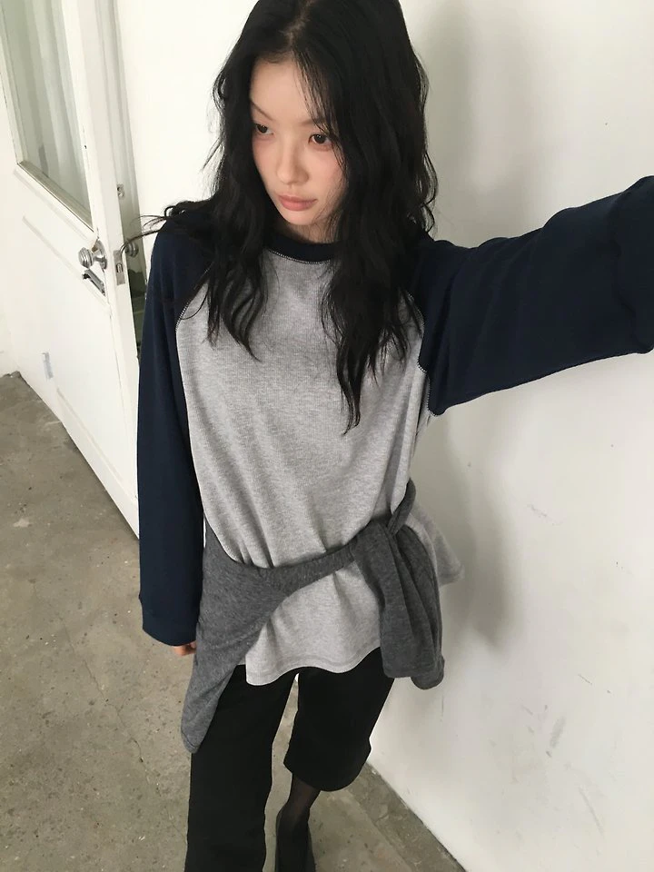 Waffle Raglan Tee by Ore for Women - view 2