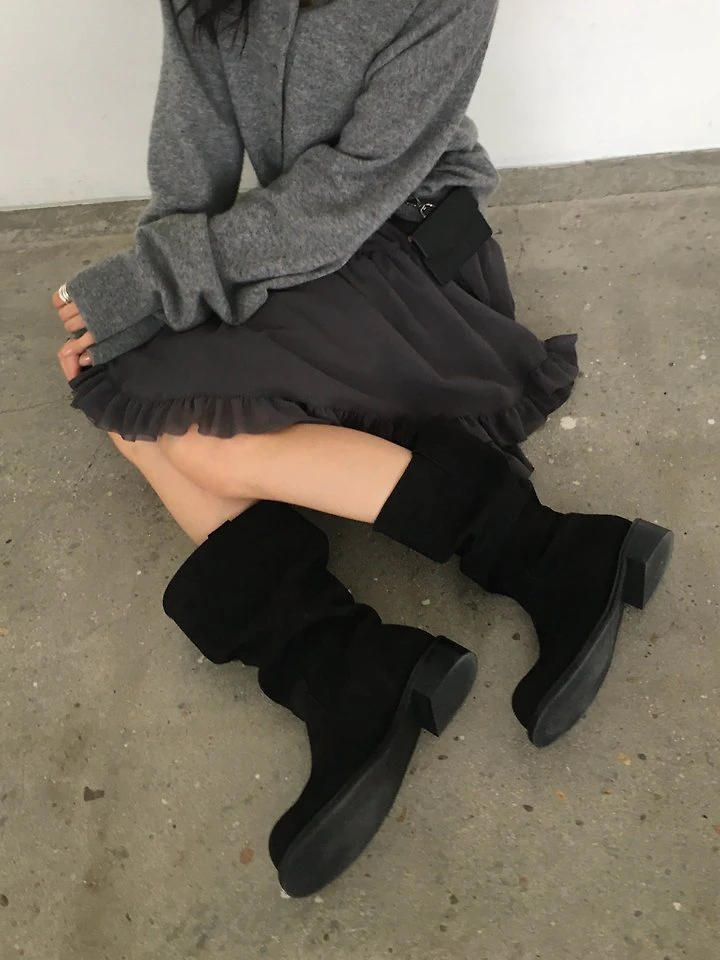 Shirring Midi Boots by Ore for Women - view 1