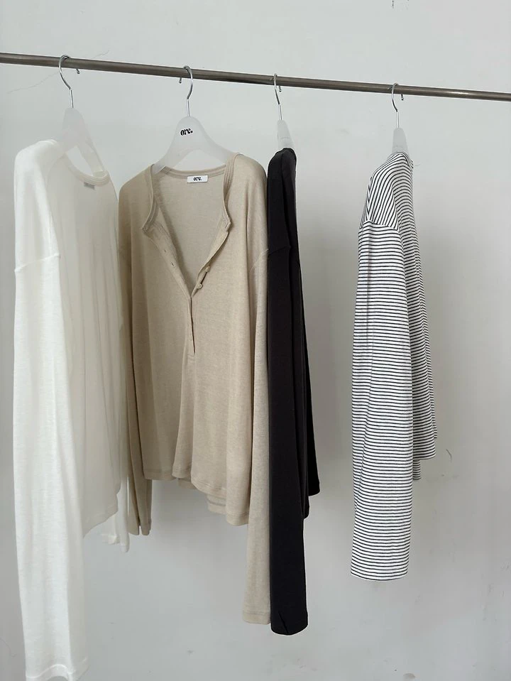 Deep Henley Neck Tee by Ore for Women - view 12