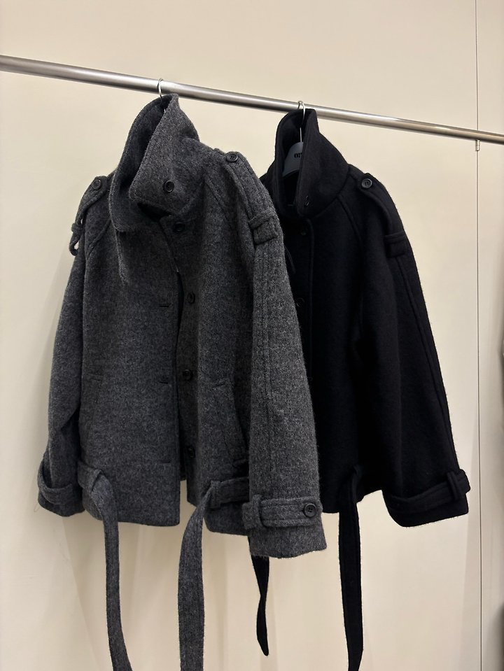 Wool High Neck Coat by Ore for Women - view 12