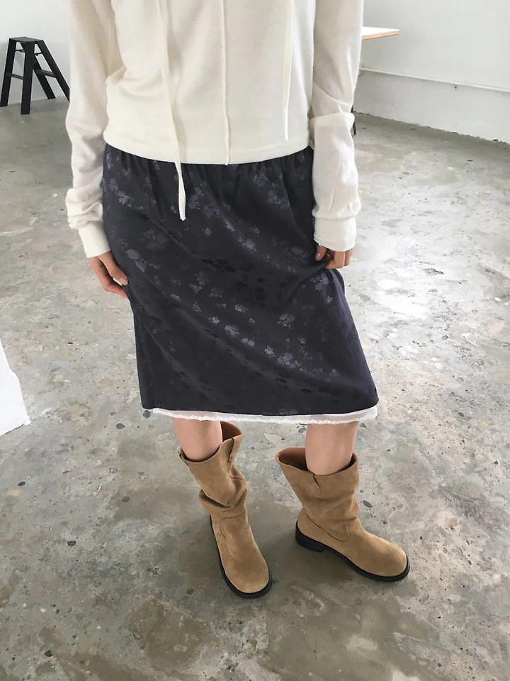 Shirring Midi Boots by Ore for Women - view 11