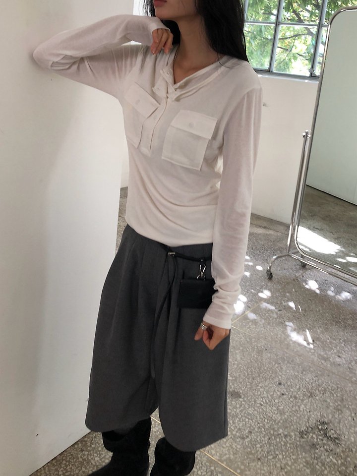 Wool Pocket Tee by Ore for Women - view 9