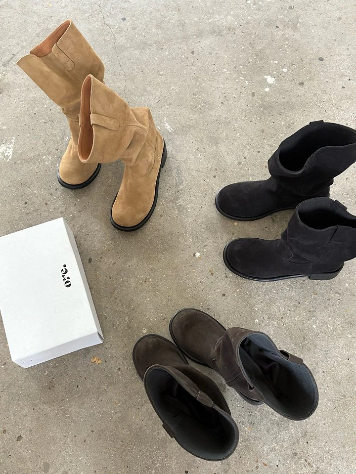 Shirring Midi Boots by Ore for Women - view 12