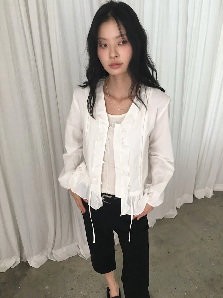 Rosé Frill Blouse by Ore for Women - view 8