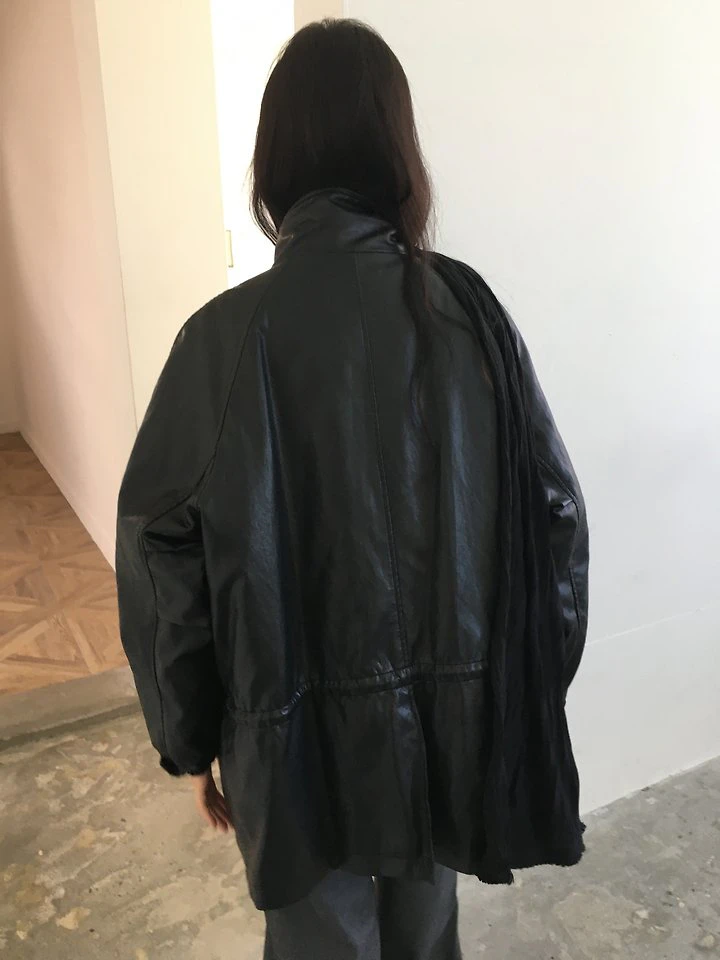 Vintage Leather Field Jacket by Ore for Women - view 3