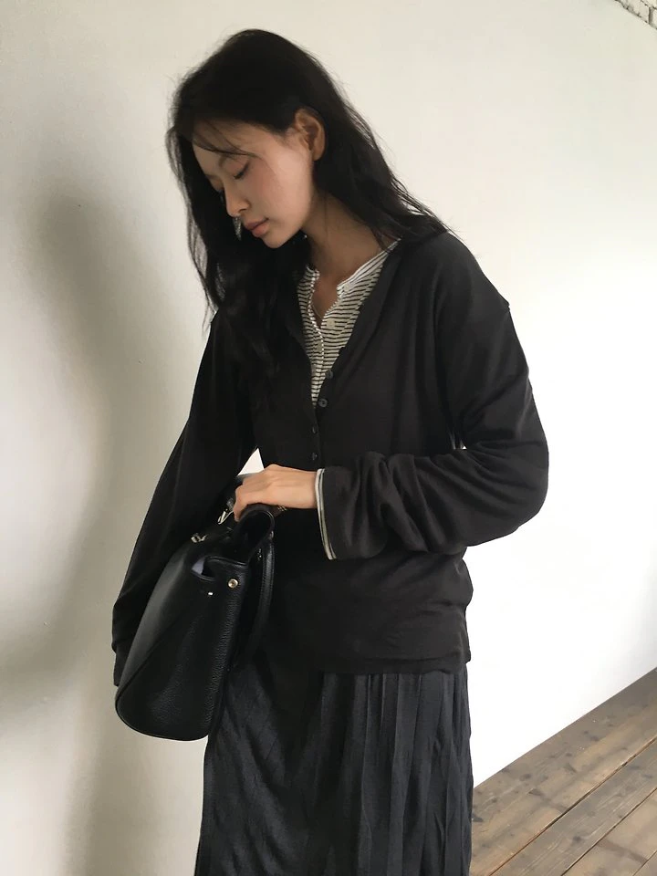 Deep Henley Neck Tee by Ore for Women - view 3