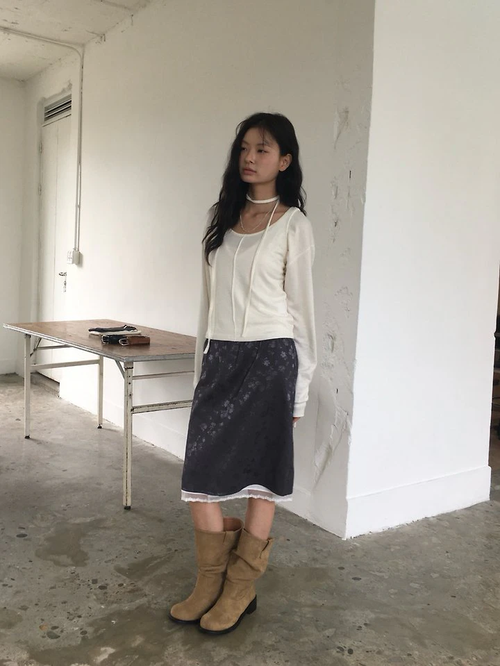 Shirring Midi Boots by Ore for Women - view 9