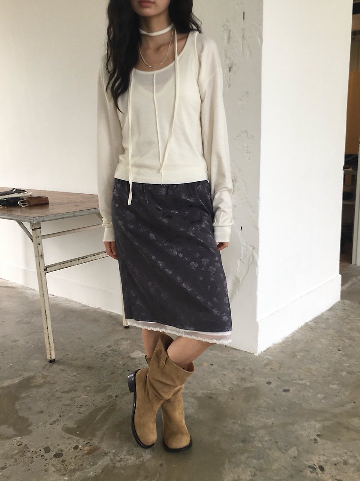 Jacquard Satin Skirt by Ore for Women - view 1