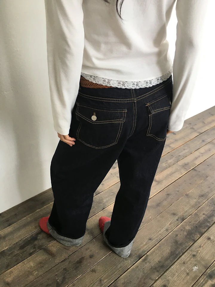 Raw Denim Pocket Pants by Ore for Women - view 11