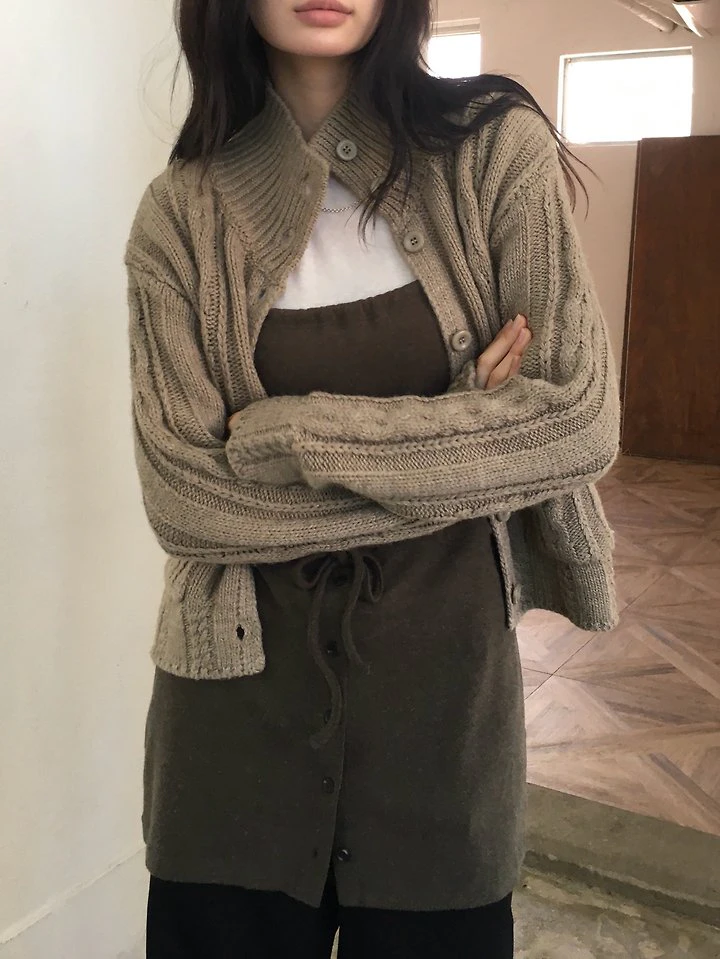 Nutty Cable Cardigan by Ore for Women - view 6