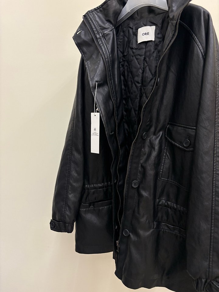 Vintage Leather Field Jacket by Ore for Women - view 11