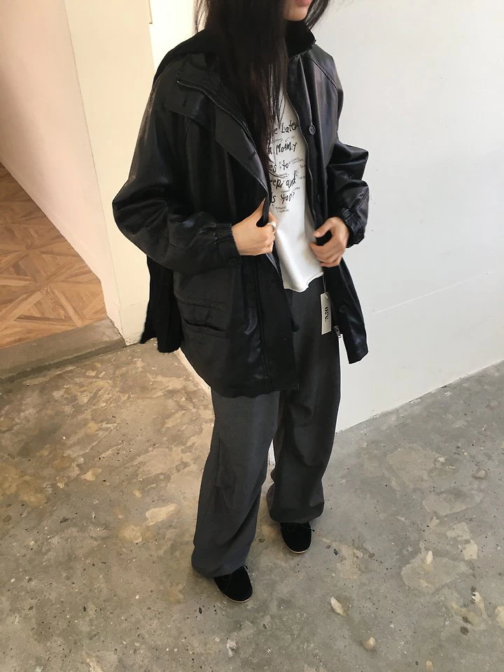 Vintage Leather Field Jacket by Ore for Women - view 5