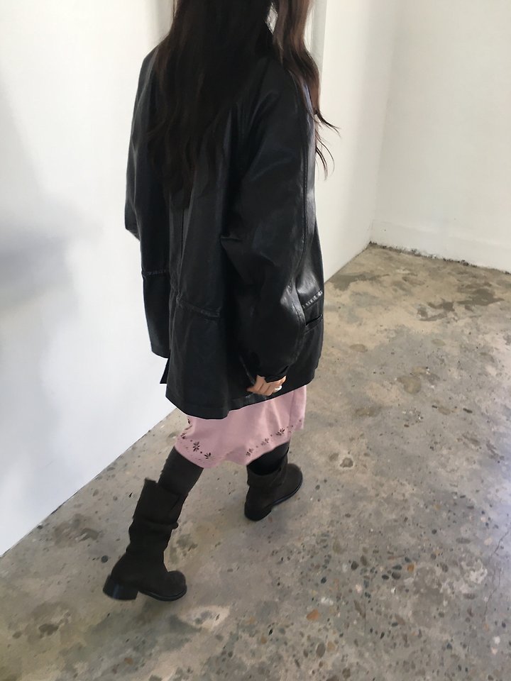 Vintage Leather Field Jacket by Ore for Women - view 7