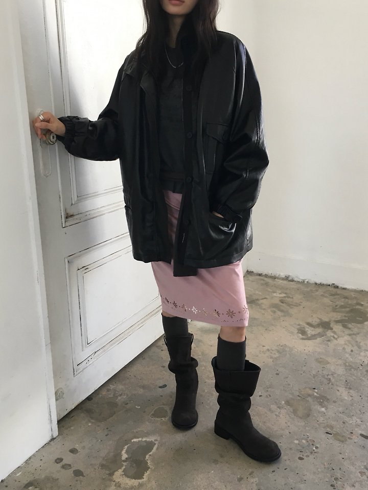 Vintage Leather Field Jacket by Ore for Women - view 9