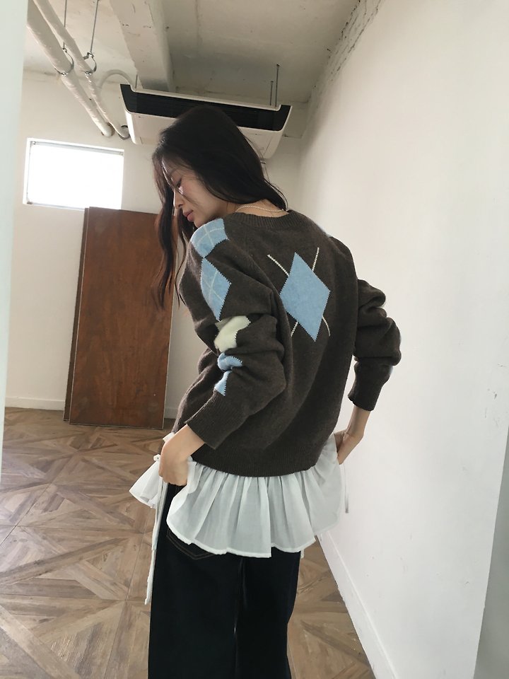 Argyle Cardigan by Ore for Women - view 1