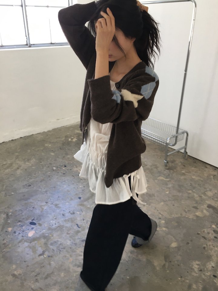 Argyle Cardigan by Ore for Women - view 3