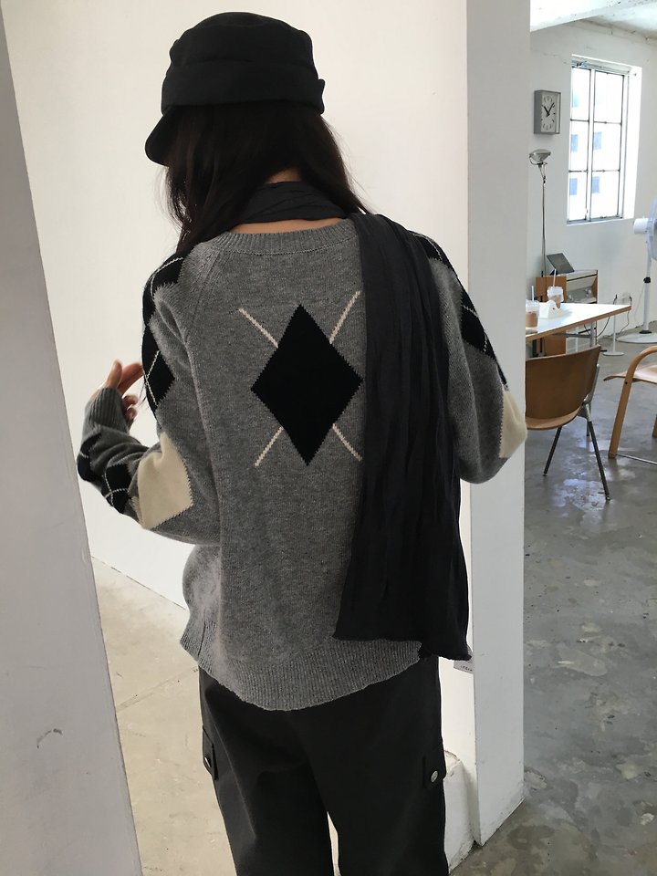 Argyle Cardigan by Ore for Women - view 9