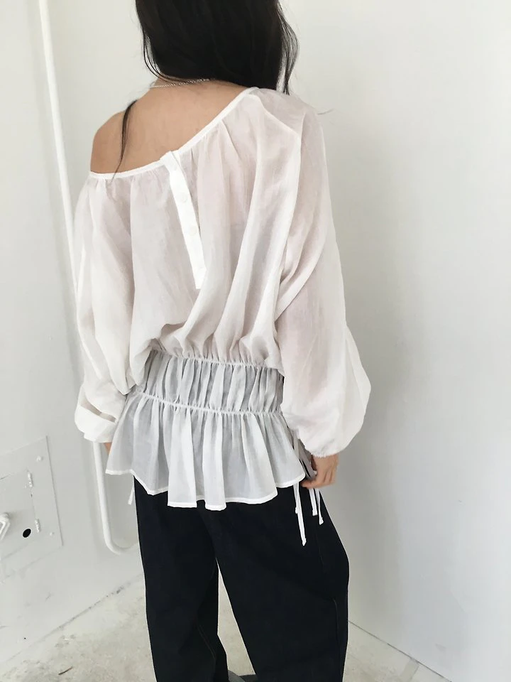 Shirring Off Blouse by Ore for Women - view 8