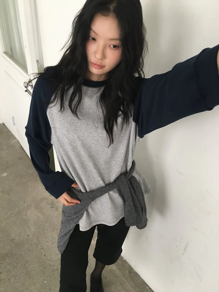 Waffle Raglan Tee by Ore for Women - view 3