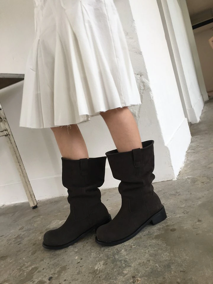 Shirring Midi Boots by Ore for Women - view 4