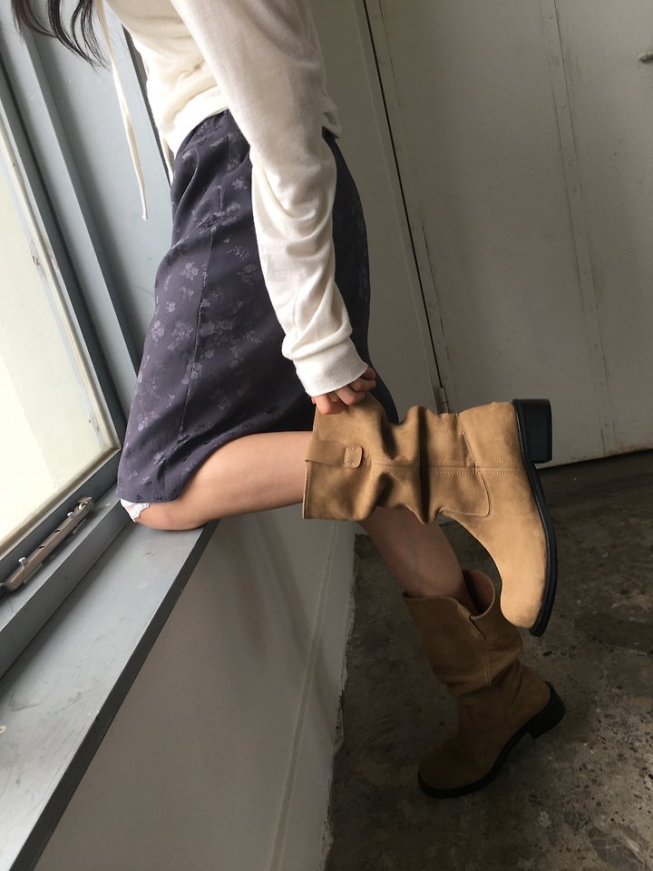 Shirring Midi Boots by Ore for Women - view 8