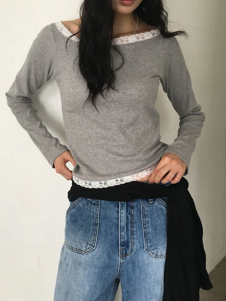 Lace Shoulder Tee by Ore for Women - view 2