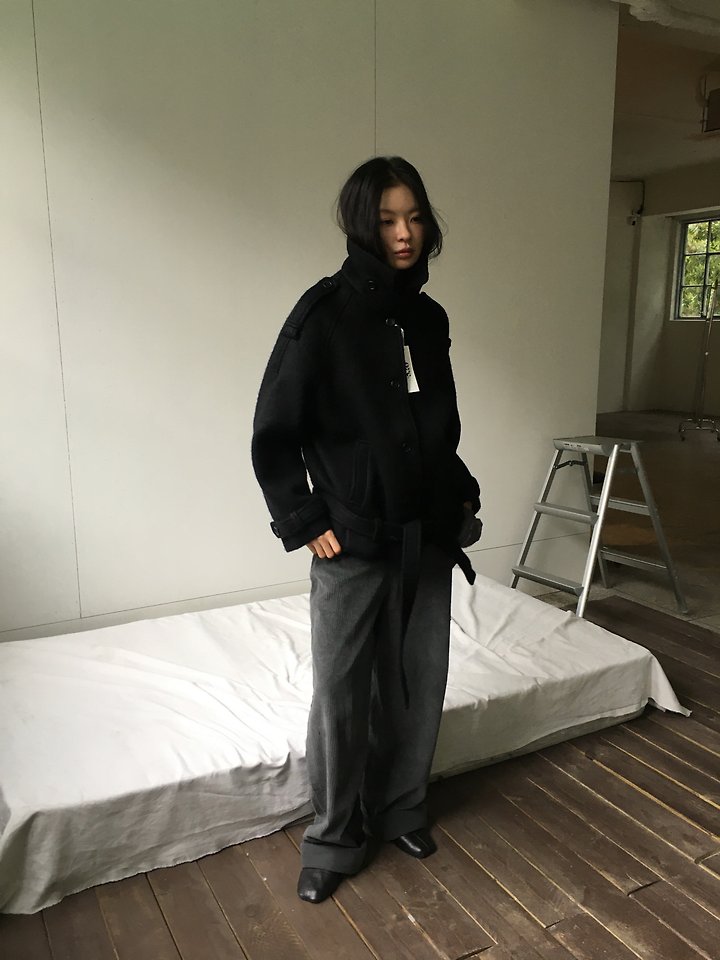 Wool High Neck Coat by Ore for Women - view 1