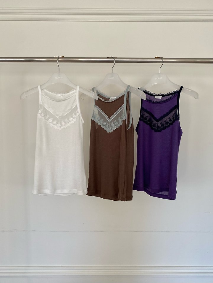 Isabel Lace Sleeveless Tee by Ouppt for Women - view 11