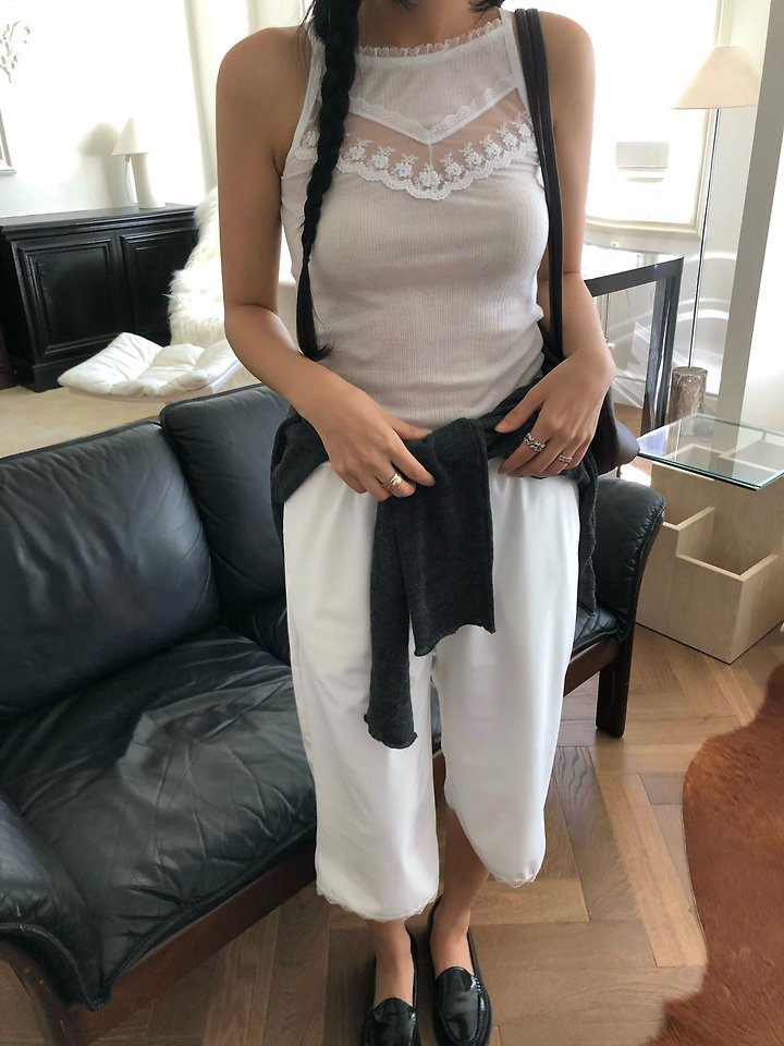 Isabel Lace Sleeveless Tee by Ouppt for Women - view 8