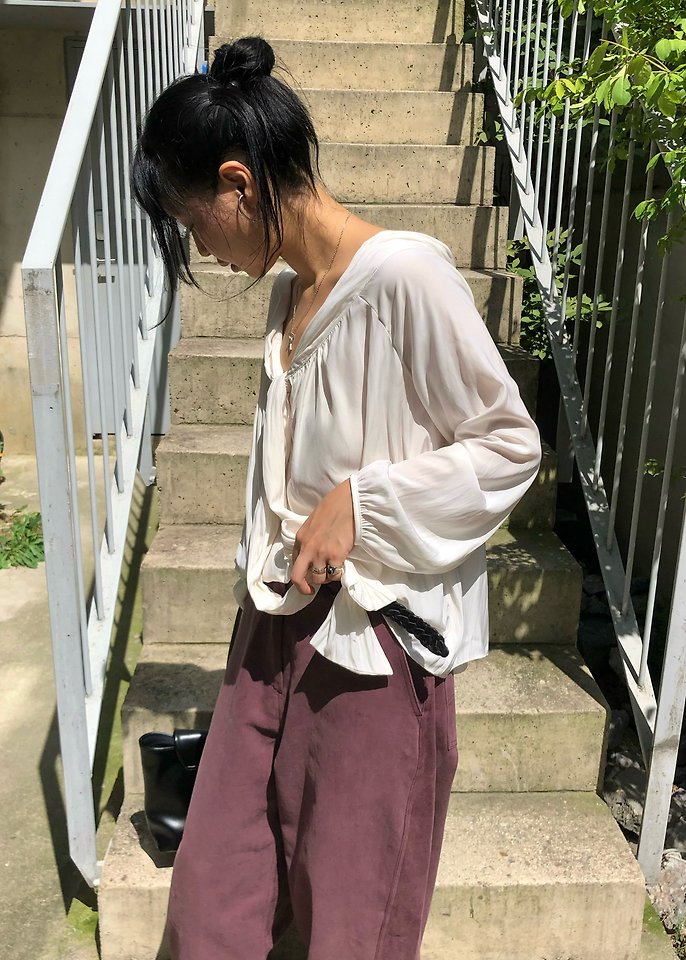 Log Ribbon Blouse by Ouppt for Women - view 3