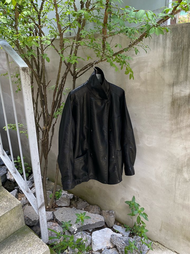 Broad Leather Jacket by Ouppt for Women - view 10