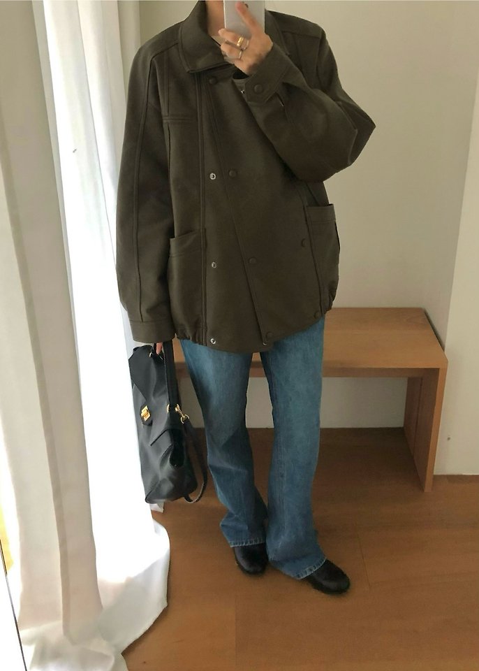 Broad Leather Jacket by Ouppt for Women - view 6