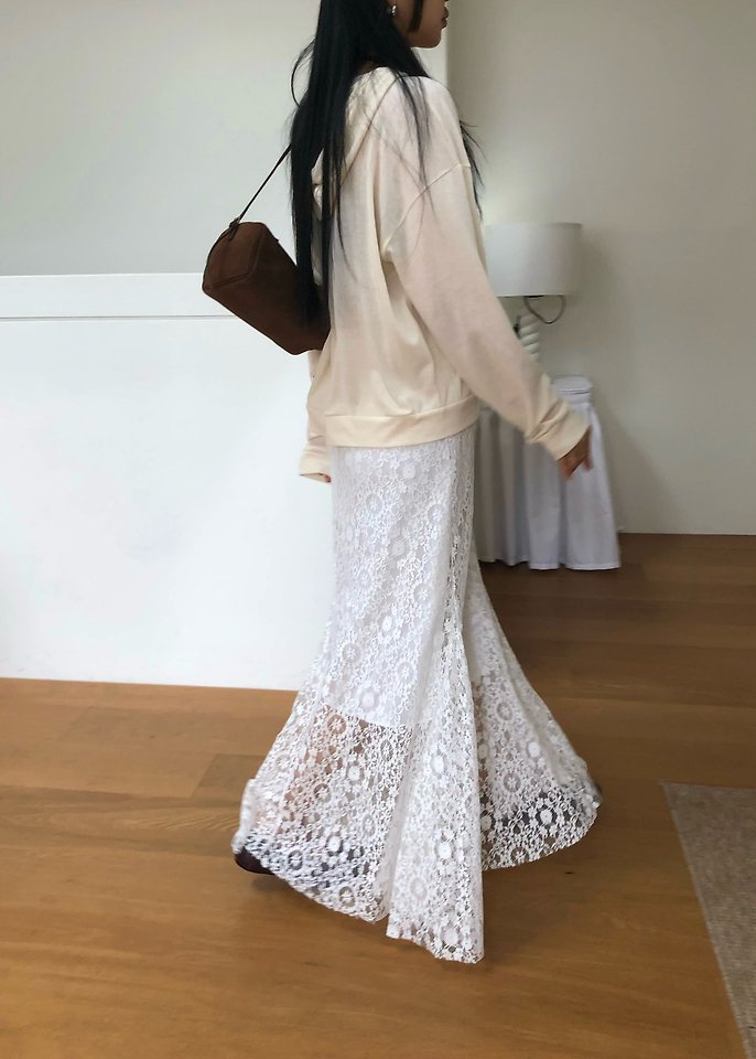 Lace Cut Skirt by Ouppt for Women - view 3