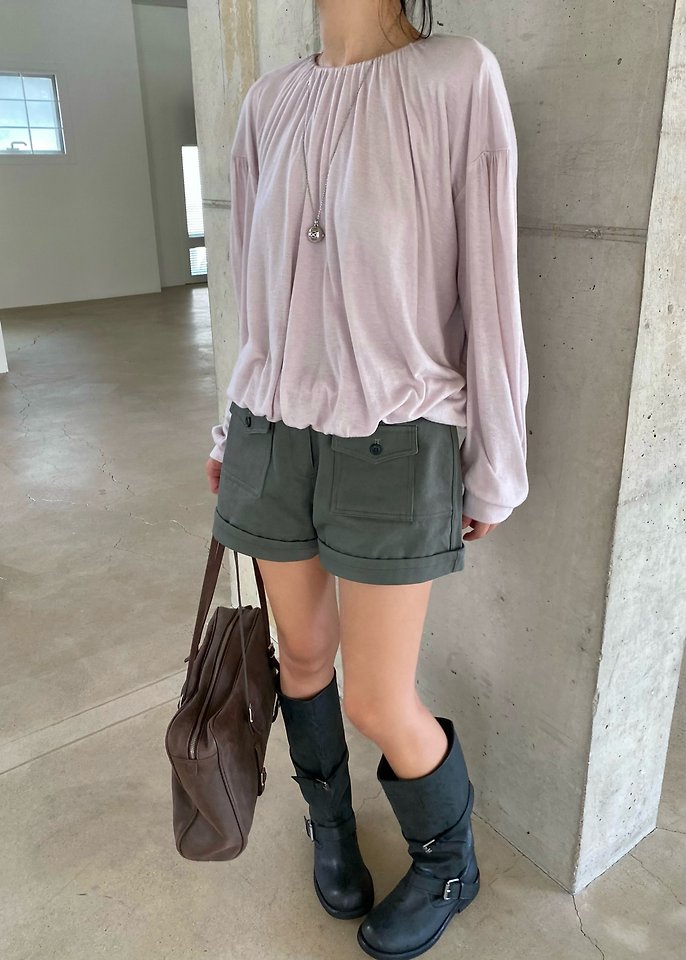 Ellie Shirring Tee by Ouppt for Women - view 5
