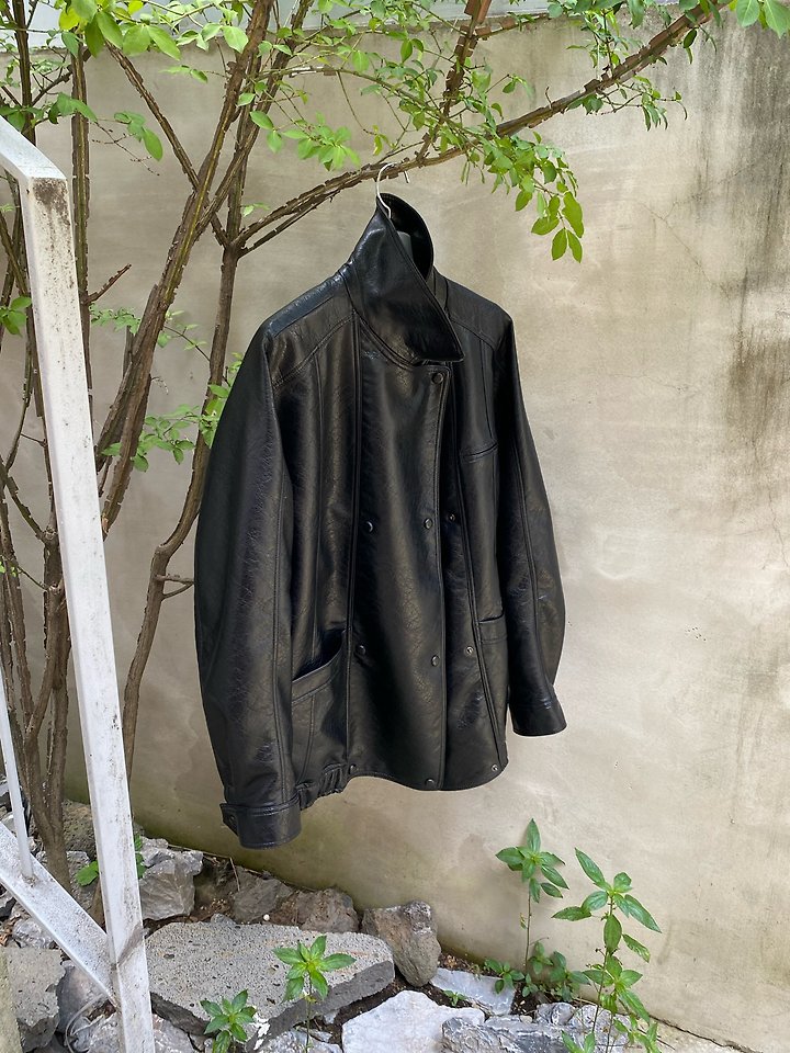Broad Leather Jacket by Ouppt for Women - view 9
