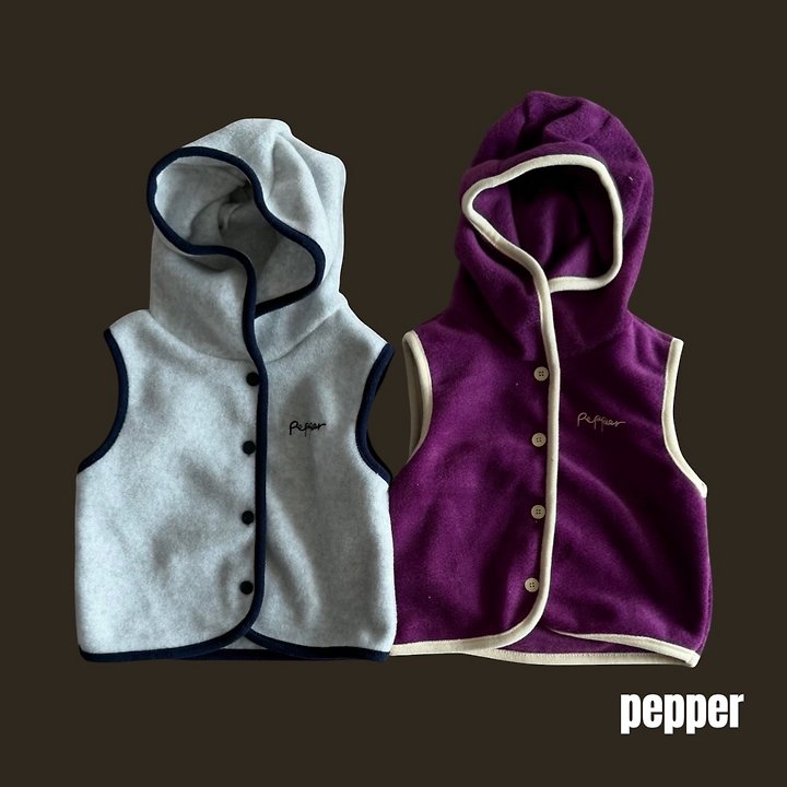 Polar Bear Hooded Vest by Pepper for Child - view 1