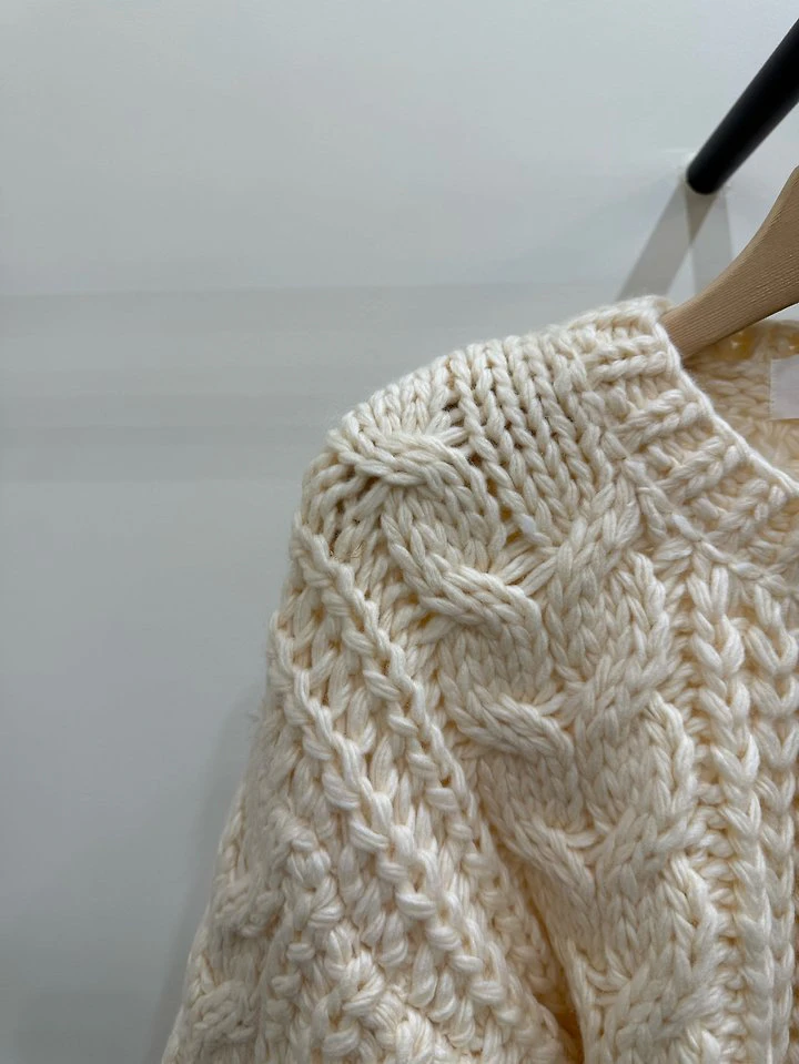 Handmade Cable Cardigan by Person for Women - view 2
