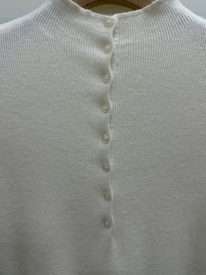 Button Turtleneck Knit by Person for Women - view 6