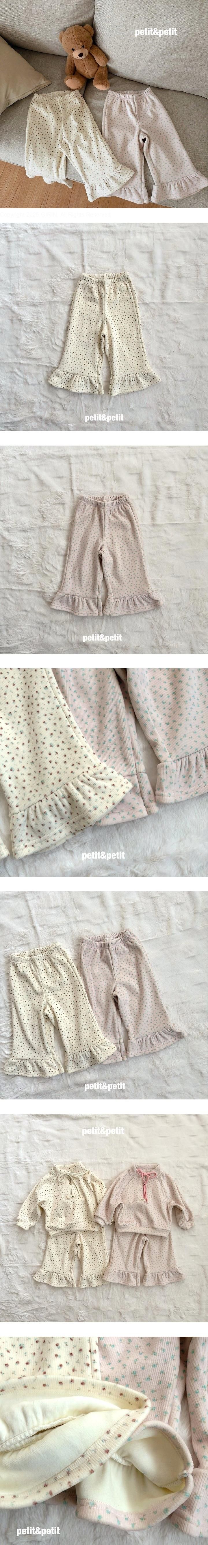 Mink Flower Frill Pants by Petit & Petit for Child - view 1