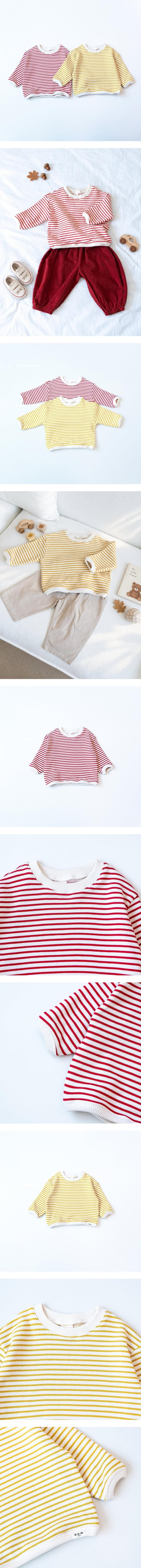Striped Binding Sweatshirt by Pom for Baby - view 1