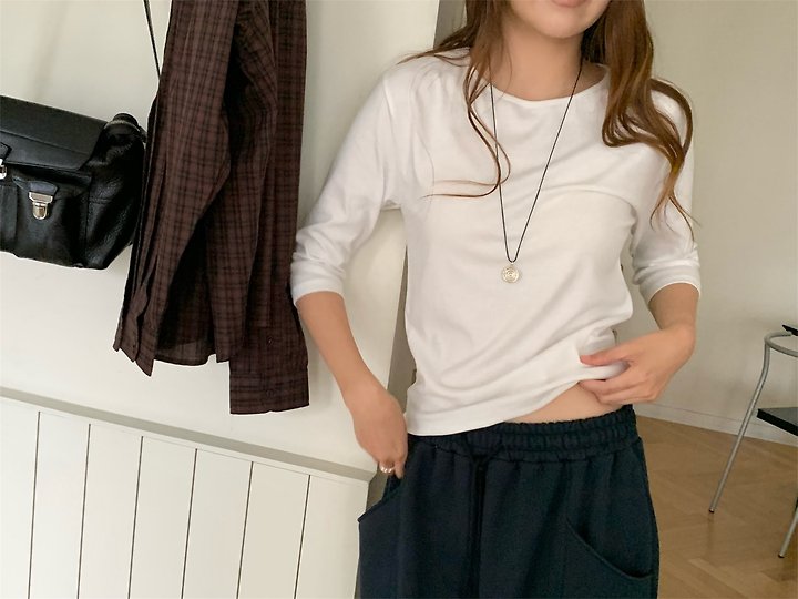 Mob 3/4 Sleeve Tee by Pomelo for Women - view 2