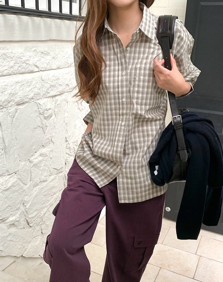 Holton Check Shirt by Pomelo for Women - view 11