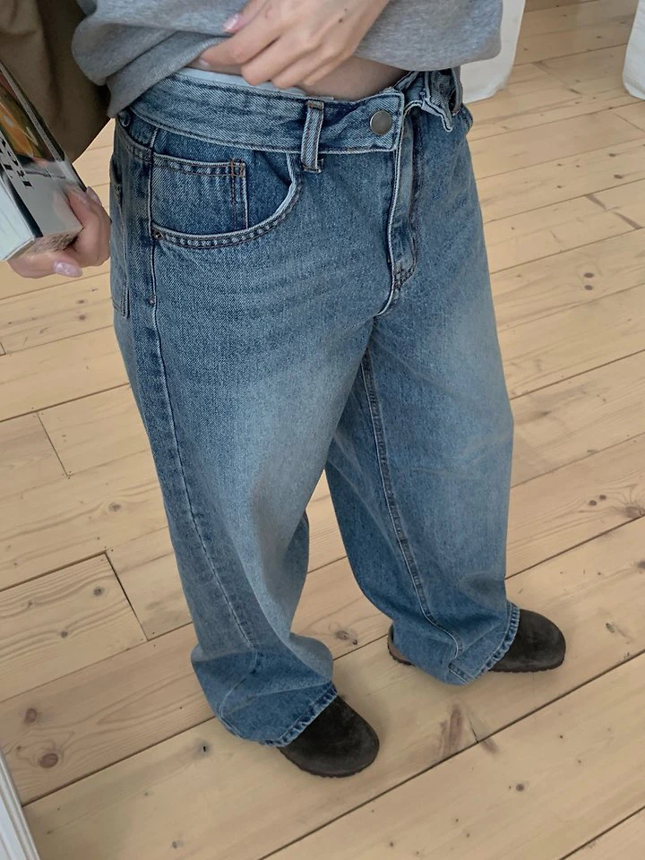 Fold Denim Pants by Pomelo for Women - view 8