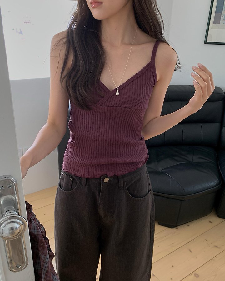 Tis Ribbed Tank Top by Pomelo for Women - view 1
