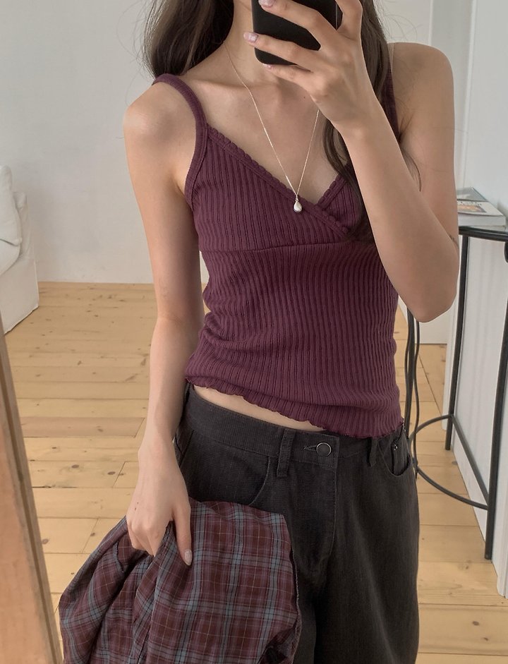 Tis Ribbed Tank Top by Pomelo for Women - view 3
