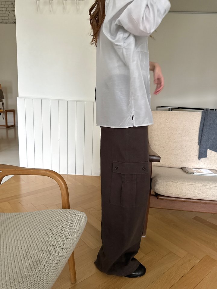 Pintuck Cargo Pants by Pomelo for Women - view 2